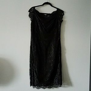 NWOT Ralph Lauren black lace cocktail dress